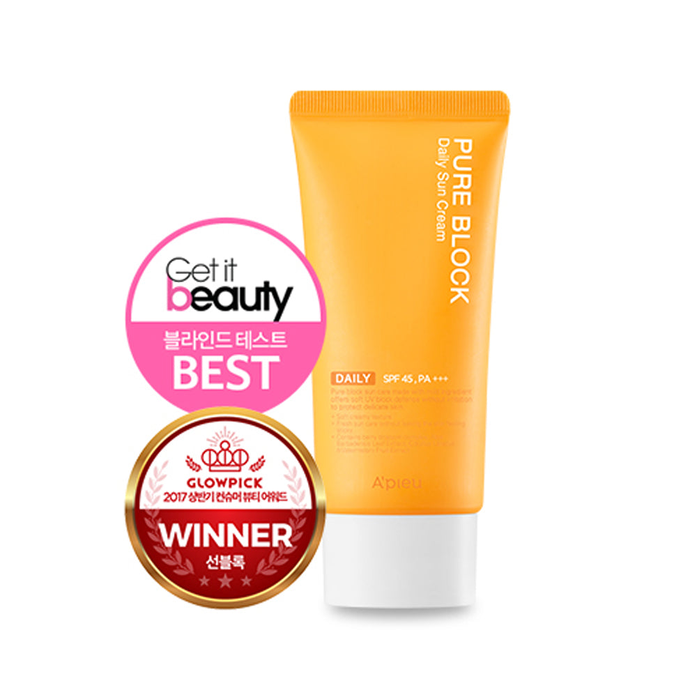 A'pieu Pure Block Daily Sun Cream SPF45 PA+++ Beauty A'pieu 50ml  