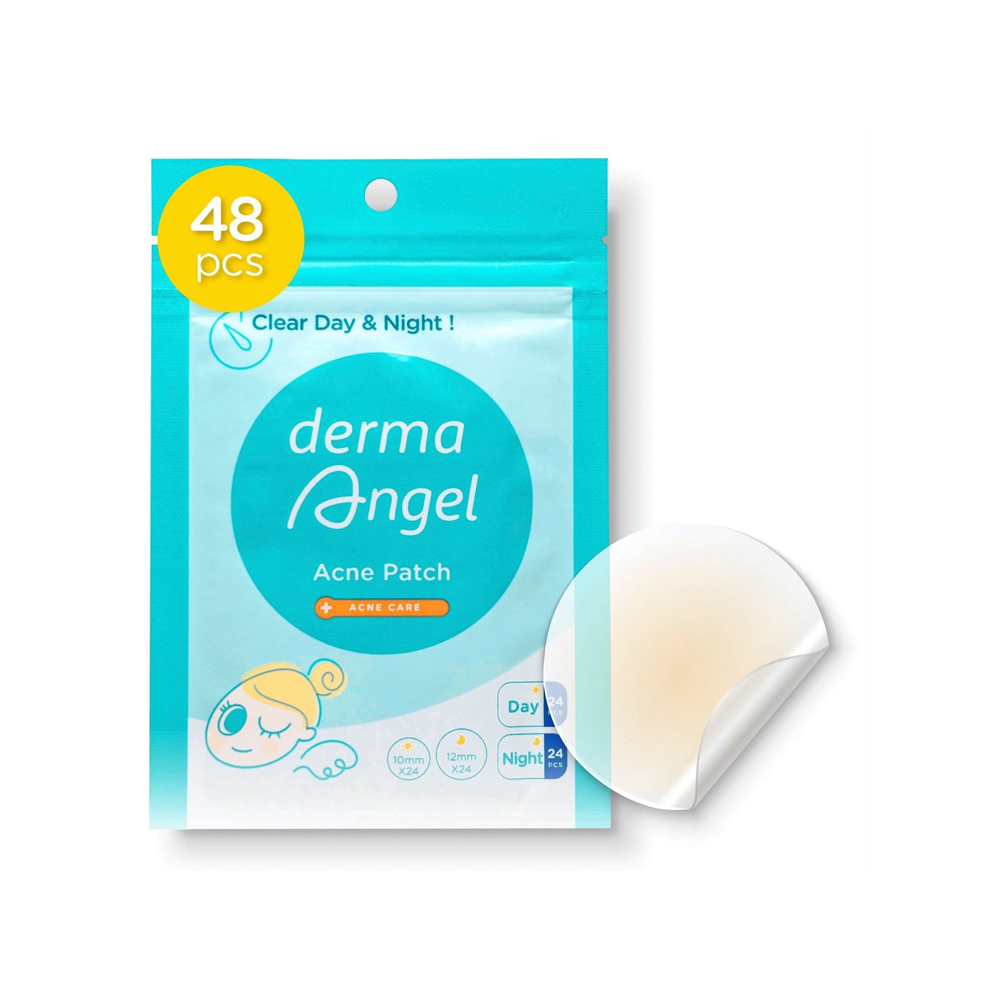 DermaAngel Ultra Invisible Acne Pimple Patch Beauty DermaAngel 1 Sheet  