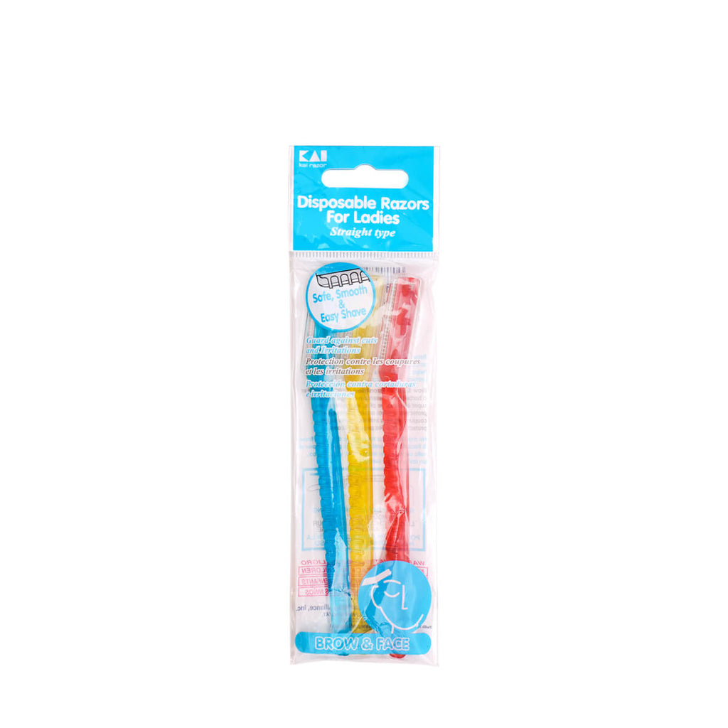 Kai Razor Disposable Razor Type-L Straight 3p Razors & Razor Blades Kai   