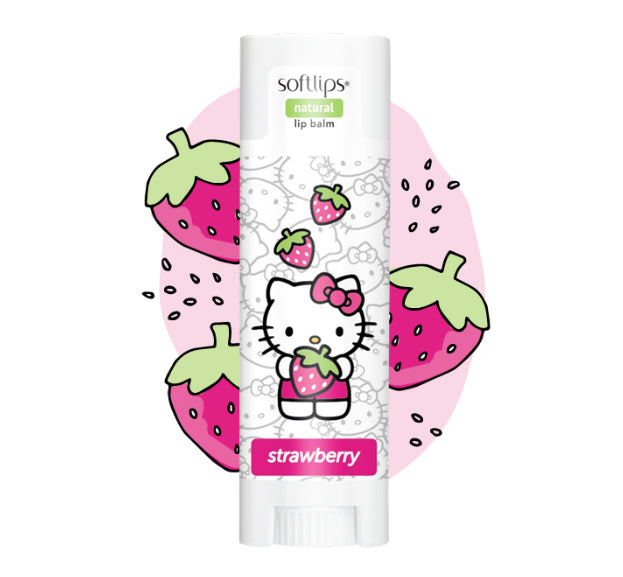 Mentholatum Softlips Lipbalm Hello Kitty Strawberry Beauty Softlips   